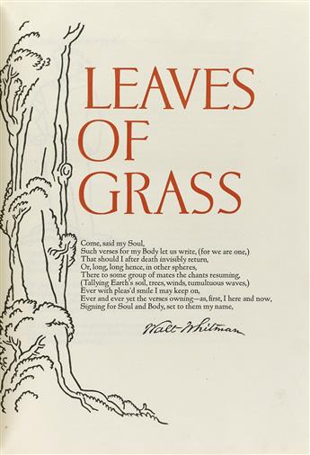 GRABHORN PRESS / WHITMAN, WALT. Leaves of Grass.